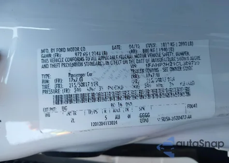 2012 Ford Focus Sel from USA, damaged, VIN 1FAHP3H21CL389729